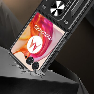 SaharaCase Raider Series Kickstand Case for Motorola Razr+ (2024), Scorpion Black (CP00629)