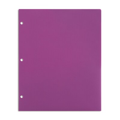 Staples® 3-Hole Punched 2-Pocket Portfolios, Purple (52809)