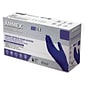 Ammex Professional Series Powder Free Nitrile Exam Gloves, Latex Free, XL, Indigo, 100/Box (AINPF48100)