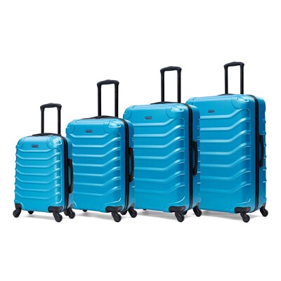 InUSA Endurance 4-Piece Hardside Spinner Luggage Set, TSA Checkpoint Friendly, Teal (IUENDSMLXL-TEA)