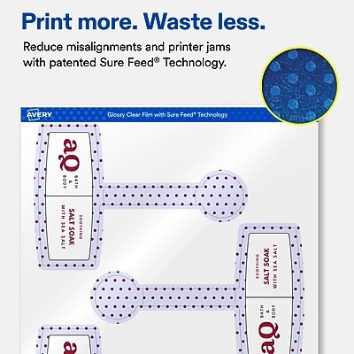 Avery Sealing Labels, 5-7/8" x 4", Clear, 150 Labels/Box (19479370762)