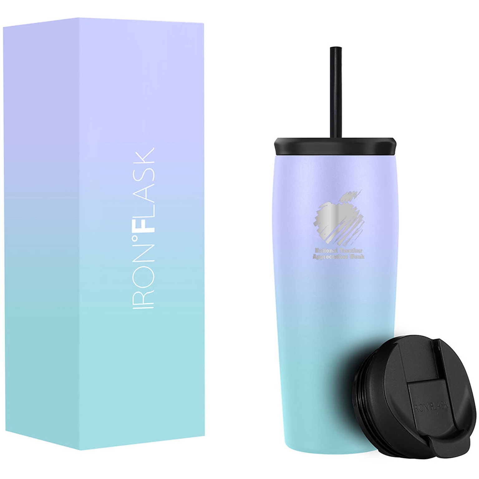 Custom Iron Flask Nomad Tumbler Gradient Colors 20 oz