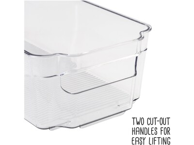Honey-Can-Do Plastic Refrigerator Bin, Clear, 4/Set (KCH-09679)