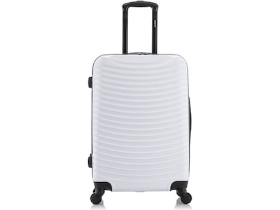 DUKAP ADLY Polycarbonate/ABS Medium Suitcase, White (DKADL00M-WHI)