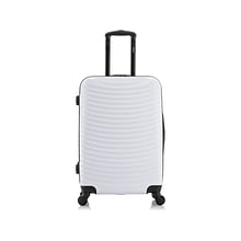 DUKAP ADLY Polycarbonate/ABS Medium Suitcase, White (DKADL00M-WHI)