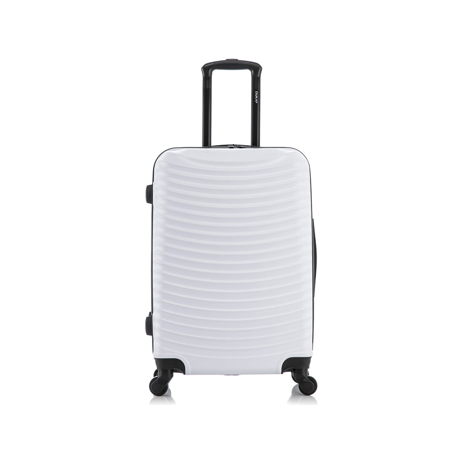 DUKAP Adly 24 Hardside Suitcase, 4-Wheeled Spinner, TSA Checkpoint Friendly, White (DKADL00M-WHI)