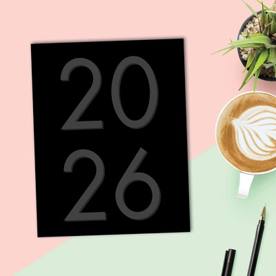 2026 Willow Creek 7.5" x 9.5" Monthly Planner, Paperboard Cover, Basic Black (57032)