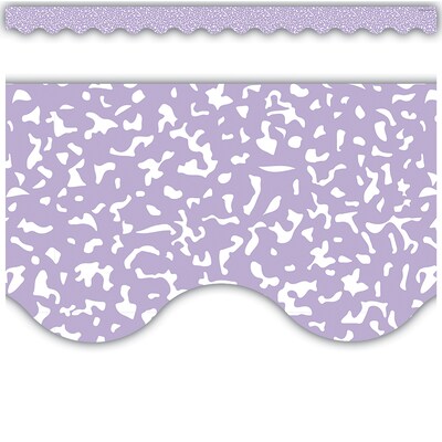 Teacher Created Resources Border Trim, 2.19" x 2.92', Composition Purple Scalloped, 12/Pack, 6 Packs/Bundle (TCR9317-6)