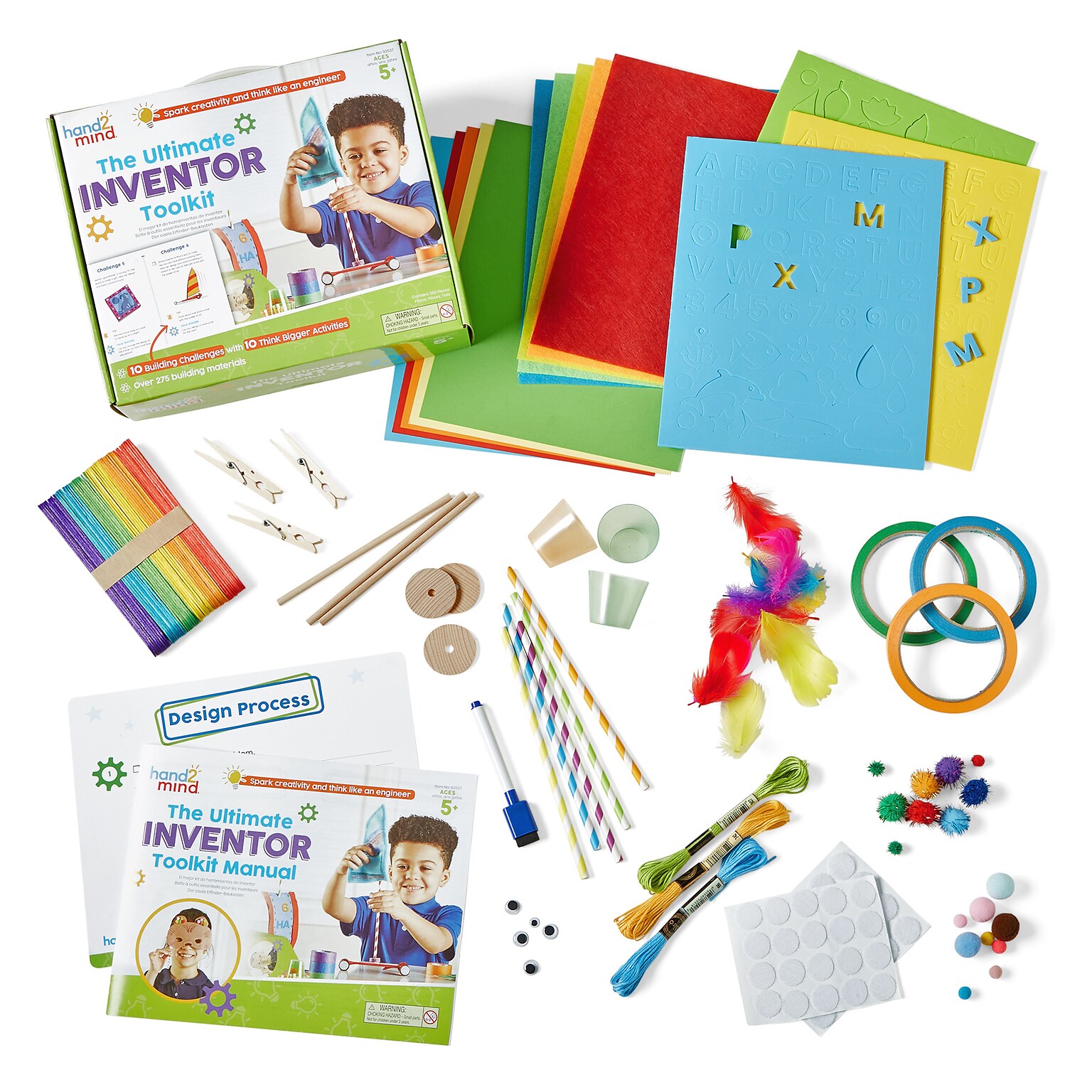 Hand2Mind The Ultimate Inventor Toolkit, 275 Pieces (HTM93537)