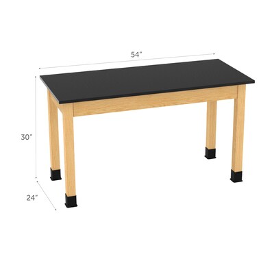 Diversified Woodcrafts Rectangular Science Lab Table, 54 x 24, Oak (P7206K30N)