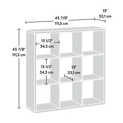 Sauder Select 44"H 9-Shelf Cube Organizer, Mystic Oak (431287)