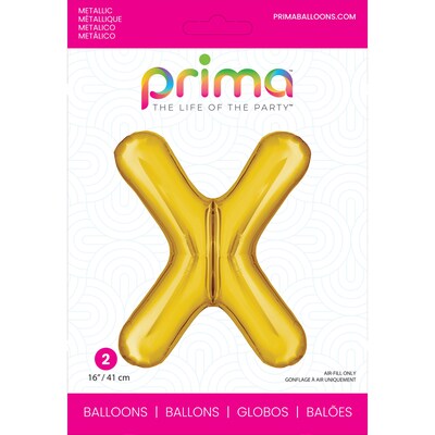 Party City (Air-Filled) 16 X Foil Balloon, Gold, 2/Pack (AM60050237-19)