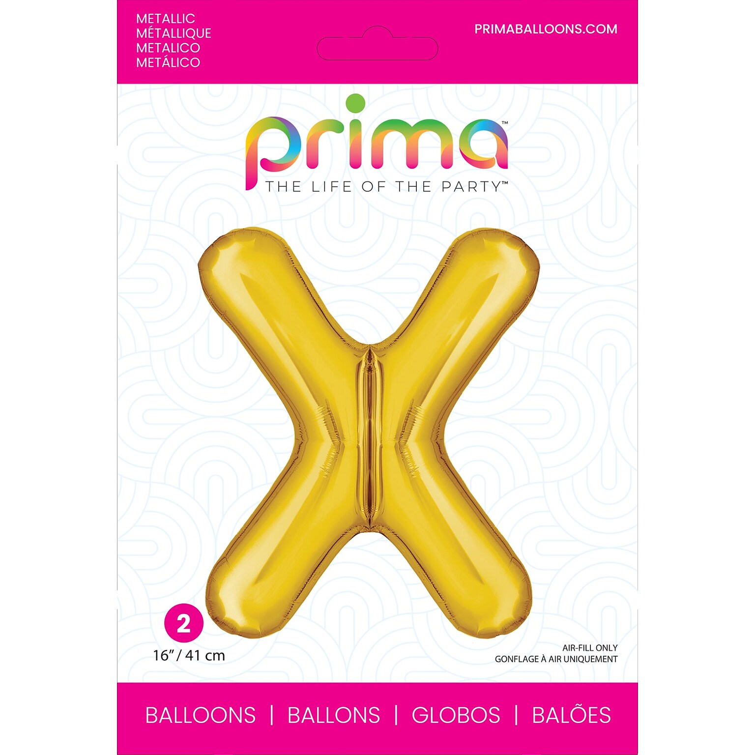Party City (Air-Filled) 16 X Foil Balloon, Gold, 2/Pack (AM60050237-19)