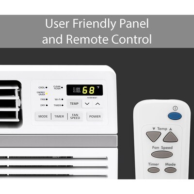 LG Electronics 18,000 BTU Window Smart Air Conditioner with Remote, White ( LW1821ERSM)