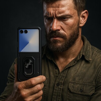 SaharaCase Raider Series Heavy Duty Case for Galaxy Z Flip7, Scorpion Black (CP00864)