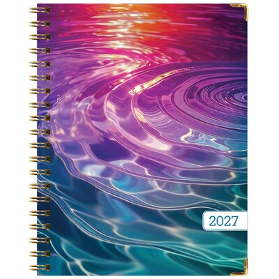 2027 Excello Brands 9" x 11" Weekly & Monthly Standard Planner, Paperboard Cover, Summer Bliss (FSHN-CY27-8511-73)