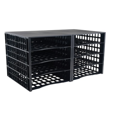 Thinkspace Literature Organizer 8-Compartment Literature Organizers, 21 x 12.25, Black (39443)