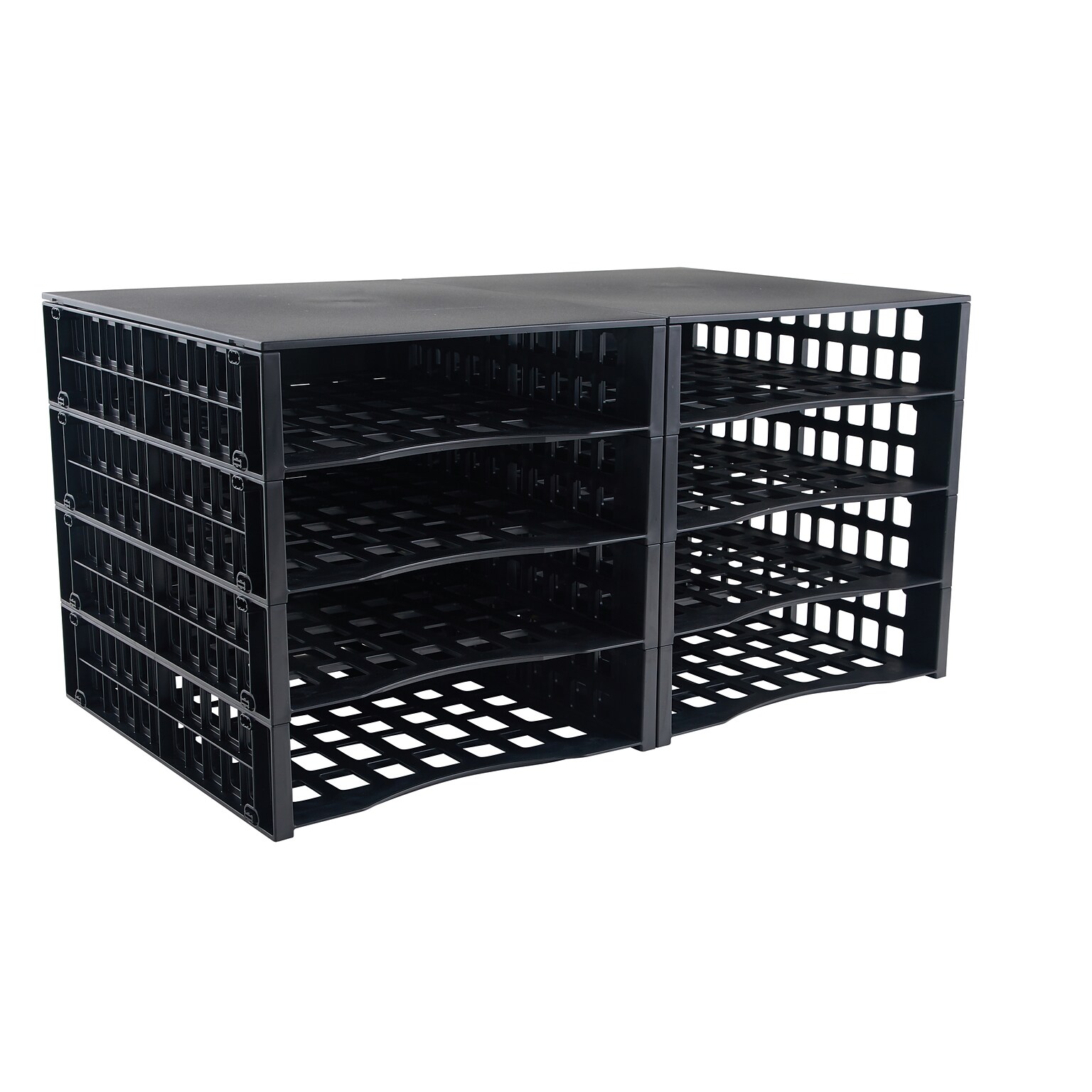 Thinkspace Literature Organizer 8-Compartment Literature Organizers, 21 x 12.25, Black (39443)