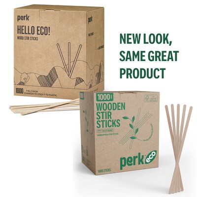 Perk™ Wooden Stirrers, 7, 1000/Pack (PK62345)