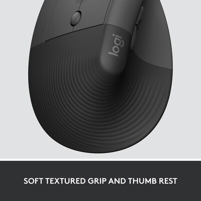 Logitech Lift Left for Business Wireless Ergonomic Vertical Left Handed Optical Mouse, Graphite (910-006492)
