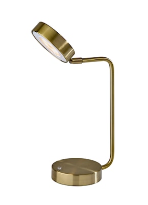 Adesso Amari LED Desk Lamp, 12H, Antique Brass (2617-21)