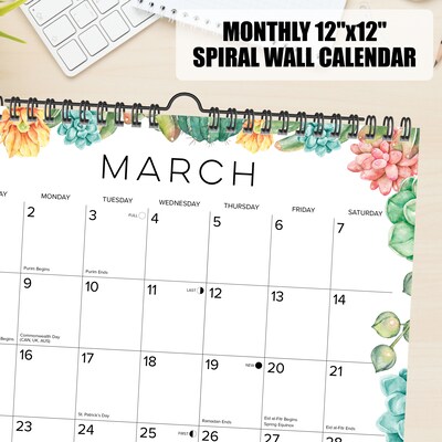2026 Willow Creek Succulents 12" x 12" Monthly Wall Calendar (54765)