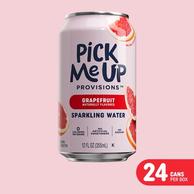 Pick Me Up Provisions™ Grapefruit Sparkling Water, 12 oz., 24 Cans/Carton (PM63522)