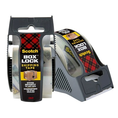 Two Rolls of Scotch Box Lock 1.88 x 22.2 yds., Shipping Packaging Tape