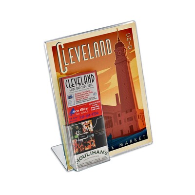 Azar Displays Sign Holder with Attached Brochure Holder, 11 x 8.5-inch 10/Pack
