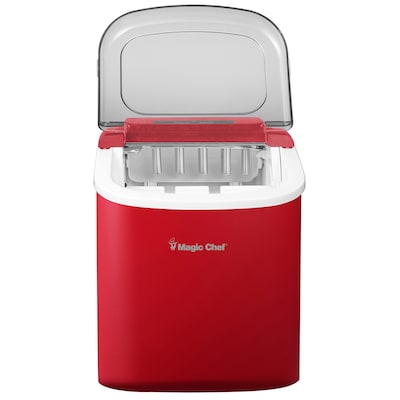 Magic Chef Portable Countertop Ice Maker, 27 Lbs. per Day, Red (MCIM27R)