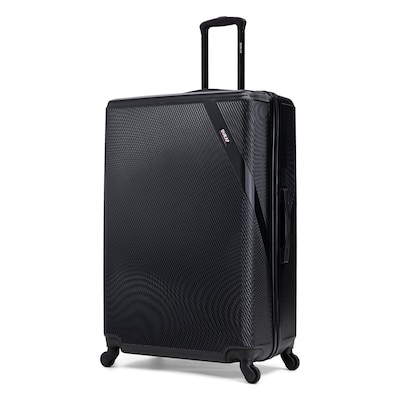 DUKAP Discovery 33.66 Hardside Suitcase, 4-Wheeled Spinner, TSA Checkpoint Friendly, Black (DKDIS00XL-BLK)
