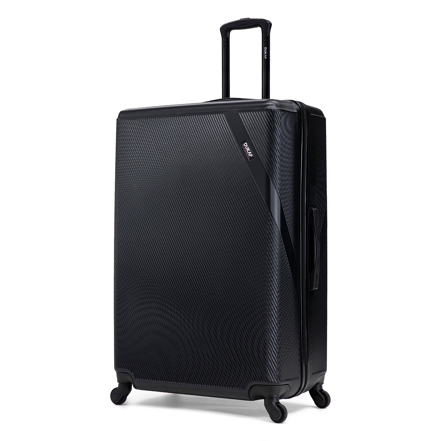 DUKAP Discovery 33.66 Hardside Suitcase, 4-Wheeled Spinner, TSA Checkpoint Friendly, Black (DKDIS00XL-BLK)