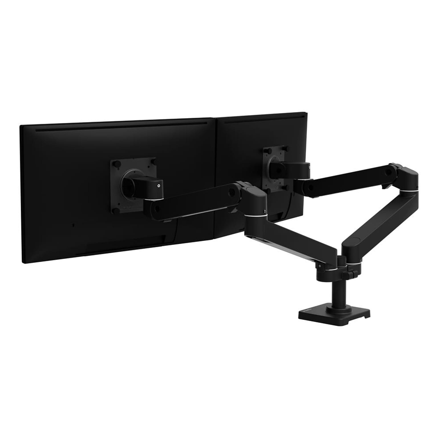 Ergotron LX Pro Adjustable Dual Monitor Arms, Up to 27, Black (45-686-292)