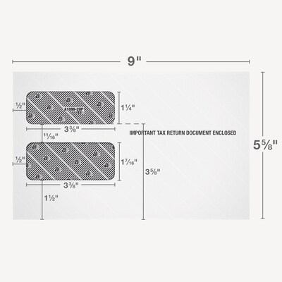 Adams 2025 1099 Envelopes, 2-Up Format, Double-Window, Self-Seal, Security Tinted, White, 25/Pack (STAX1-25)