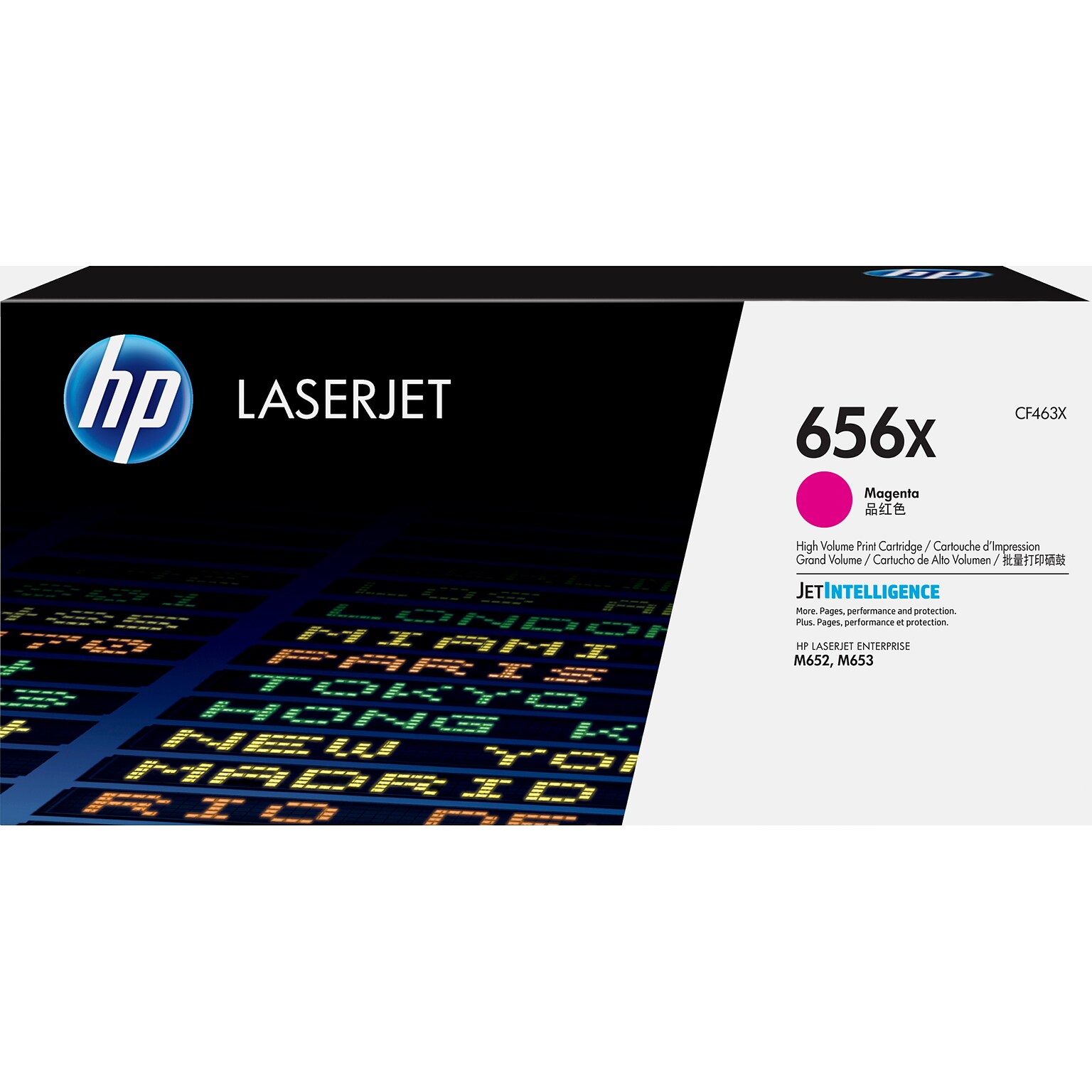 HP 656X Magenta High Yield Toner Cartridge, Prints Up to 22,000 Pages (CF463X)