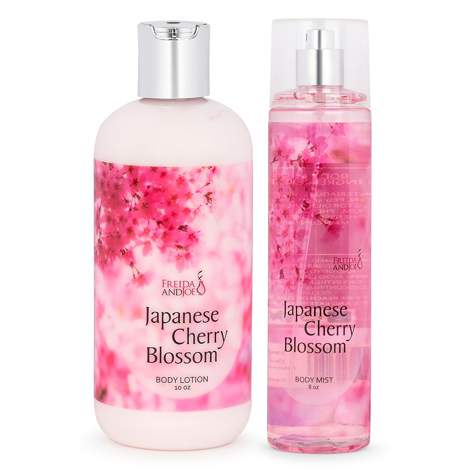 Freida and Joe Japanese Cherry Blossom Fragrance Body Lotion and Body Mist Spray Set (FJ-700)