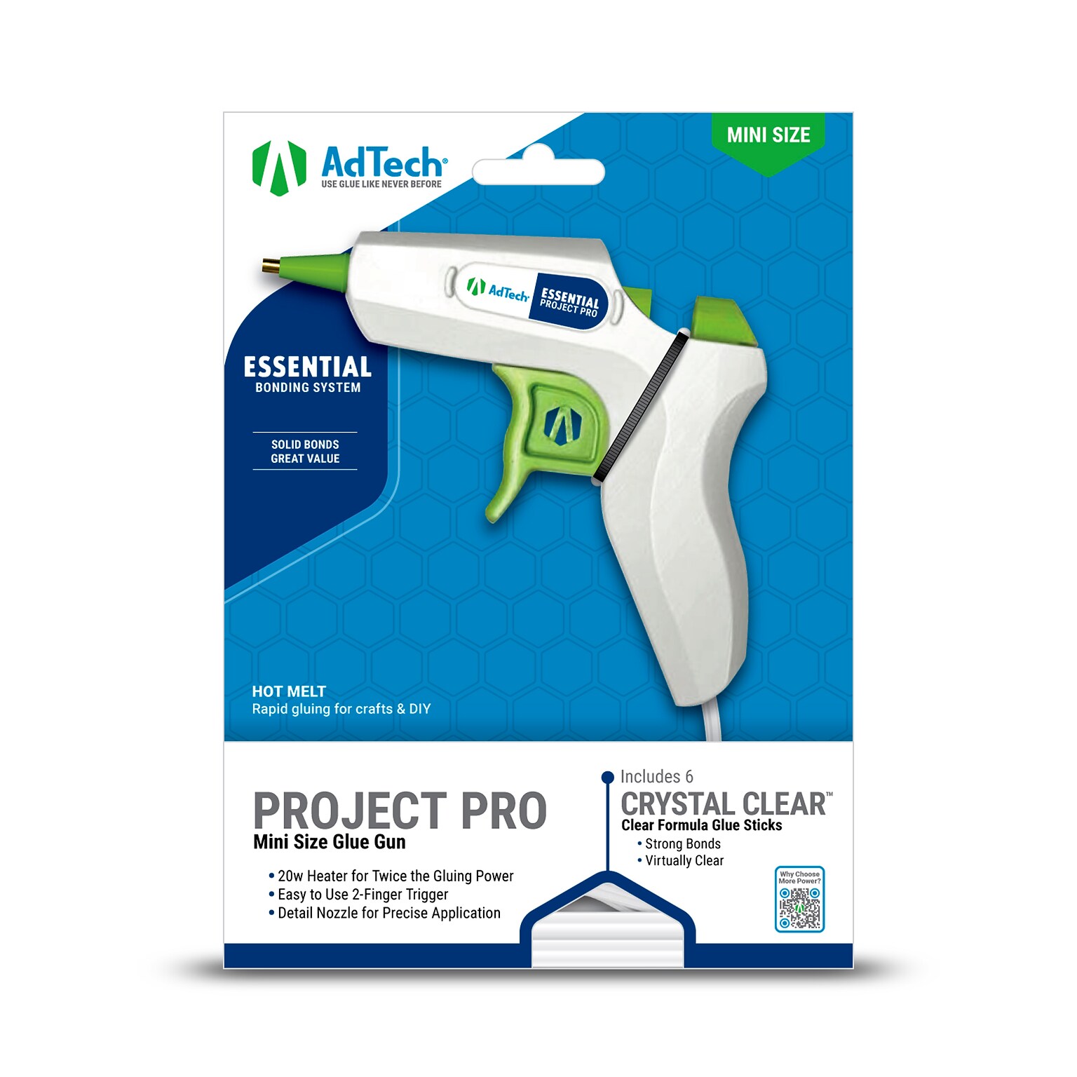 AdTech High Temp Glue Gun Mini Size, White (2003K)