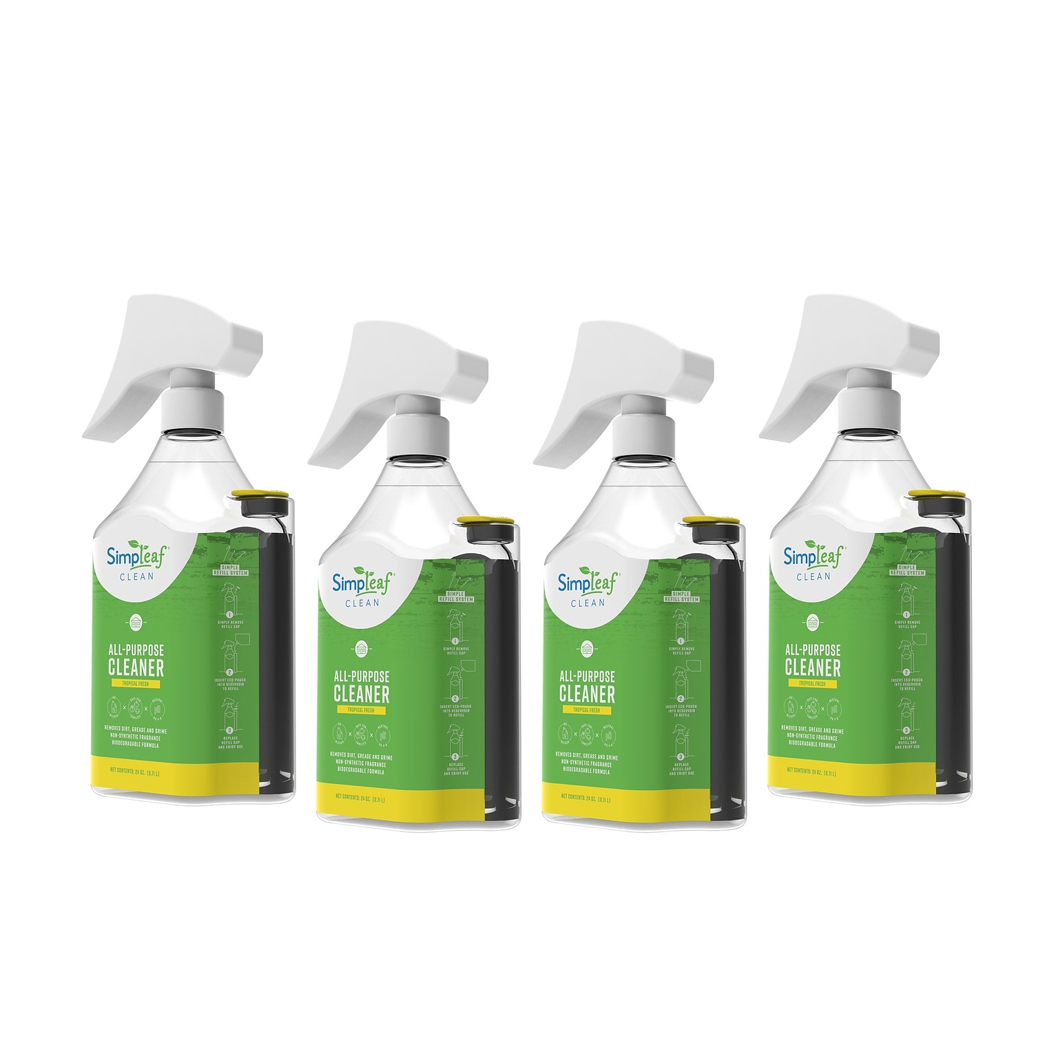 Simpleaf Clean All-Purpose Cleaner, Tropical Fresh, 24 oz., 4/Carton (S-APBL04-24-TF)