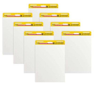 Post-it Super Sticky Easel Pad, 25 x 30, 30 Sheets/Pad, 8 Pads/Pack (559VAD8PK)