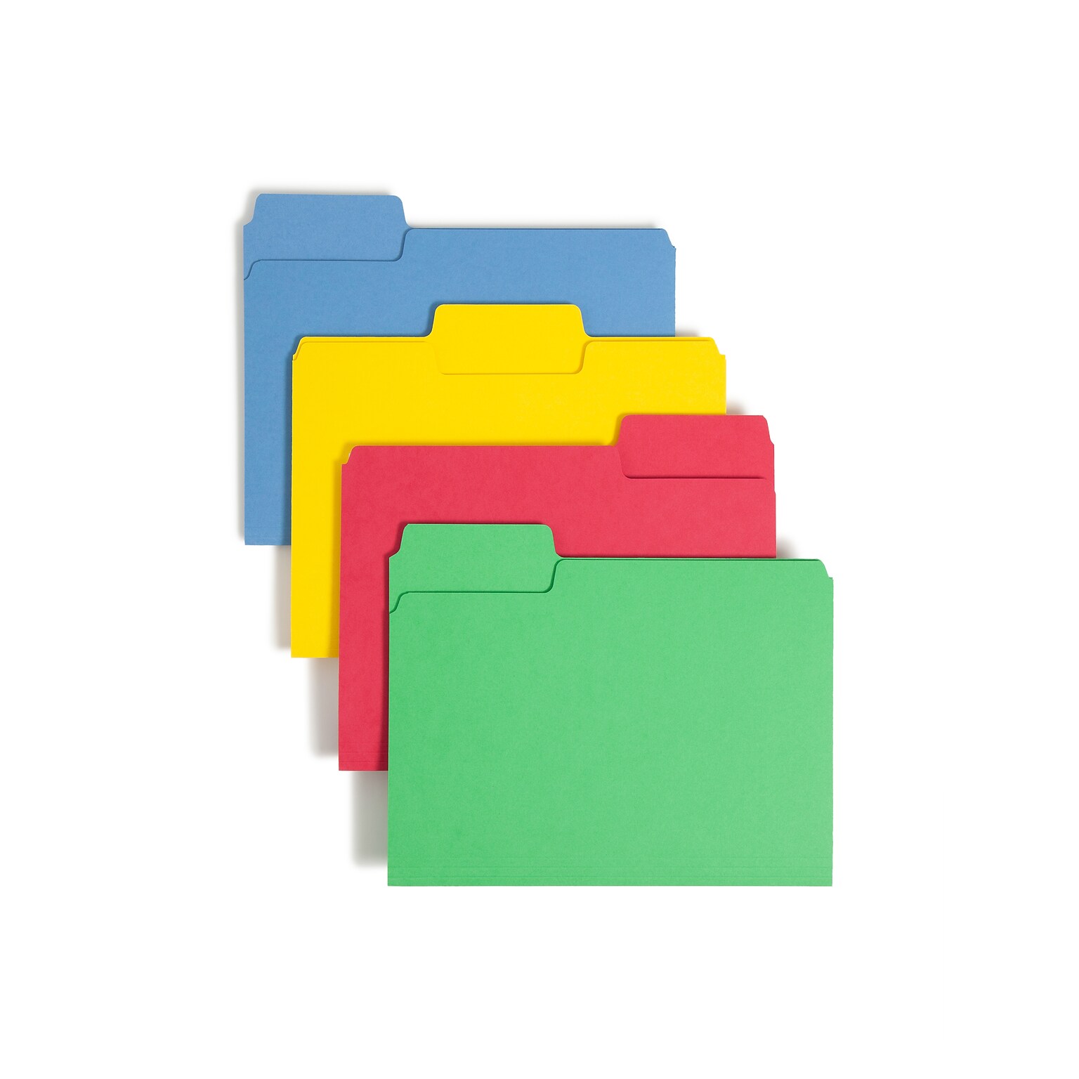 Smead SuperTab Heavy Duty File Folders, 1/3 Cut, Letter Size, Multicolor, 50/Box (10410)