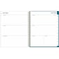 2024-2025 Blue Sky Bakah Blue 8.5" x 11" Academic Weekly & Monthly Planner, Plastic Cover, Blue/White (131951-A25)