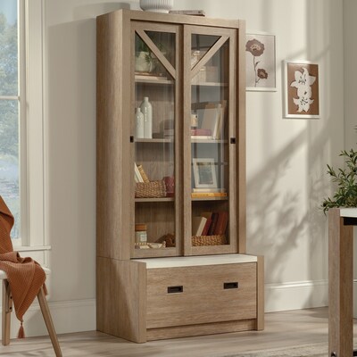 Sauder Dixon City 72"H 4-Shelf Bookcase, Brushed Oak (432891)