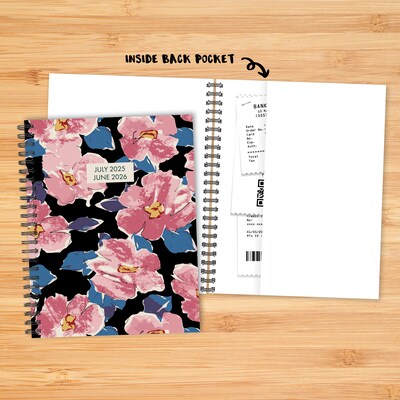 2025-2026 Willow Creek Pink Florals 8.5" x 11" Academic Year Weekly & Monthly Planner, Multicolored (54956)