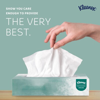 Kleenex Professional Naturals Standard Facial Tissue, 2-Ply, White, 125 Sheets/Box, 48 Boxes/Case (21601)