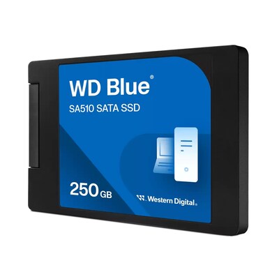 Western Digital Blue SA510 250GB 2.5-Inch SATA III Solid State Drive, 3D NAND (WDS250G3B0A-00AXR0)