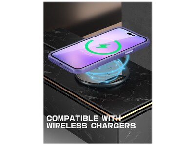 SupCase Unicorn Beetle Deep Purple Slim Case for iPhone 14 Pro Max (SUP-iPhone2022Pro-6.7-UBStyle-Mauve)
