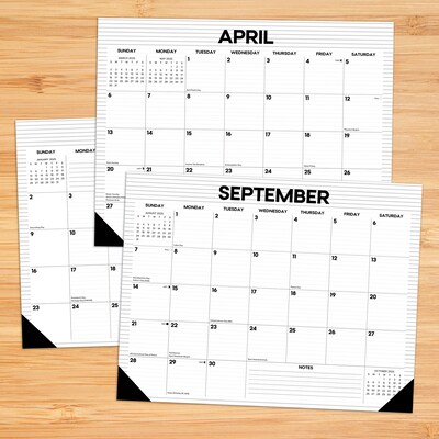 2025 Willow Creek Pinstripe 22" x 17" Monthly Desk Pad Calendar (48245)