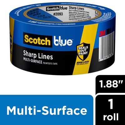 ScotchBlue Sharp Lines 1.88 x 60 yds. Medium Painter Tape, Blue (2093-48EC)