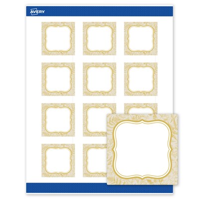 Avery Square Laser/Inkjet Multipurpose Labels, 2 x 2, White, 120/Pack (19479371077)