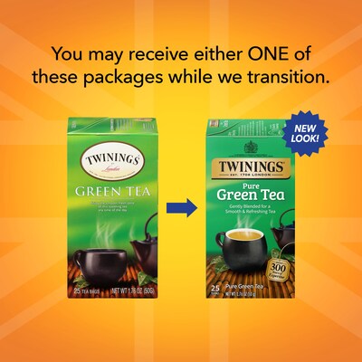 Twinings Green Tea Bags, 25/Box (TNA51732)